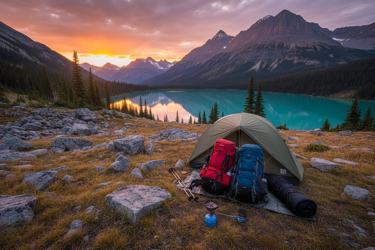 BC Campsite at Golden Hour
